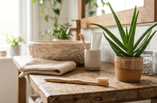 Zahnpasta ohne Fluorid mit Aloe Vera als Symbol für bewusste Mundpflege und natürliche Zahnpflege-Routinen.