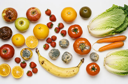 Frisches Obst und Gemüse als Symbol für Vitamine, Nährstoffdichte und die Frage, ob Lebensmittel heute weniger Vitamine enthalten als früher.