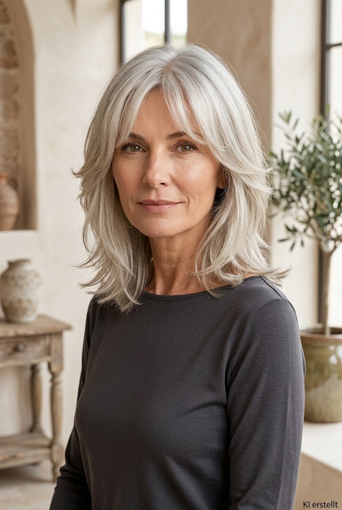 Modern Feathered Shag – Federige Stufen geben dem Haar Bewegung und greifen den Retro-Look modern auf.